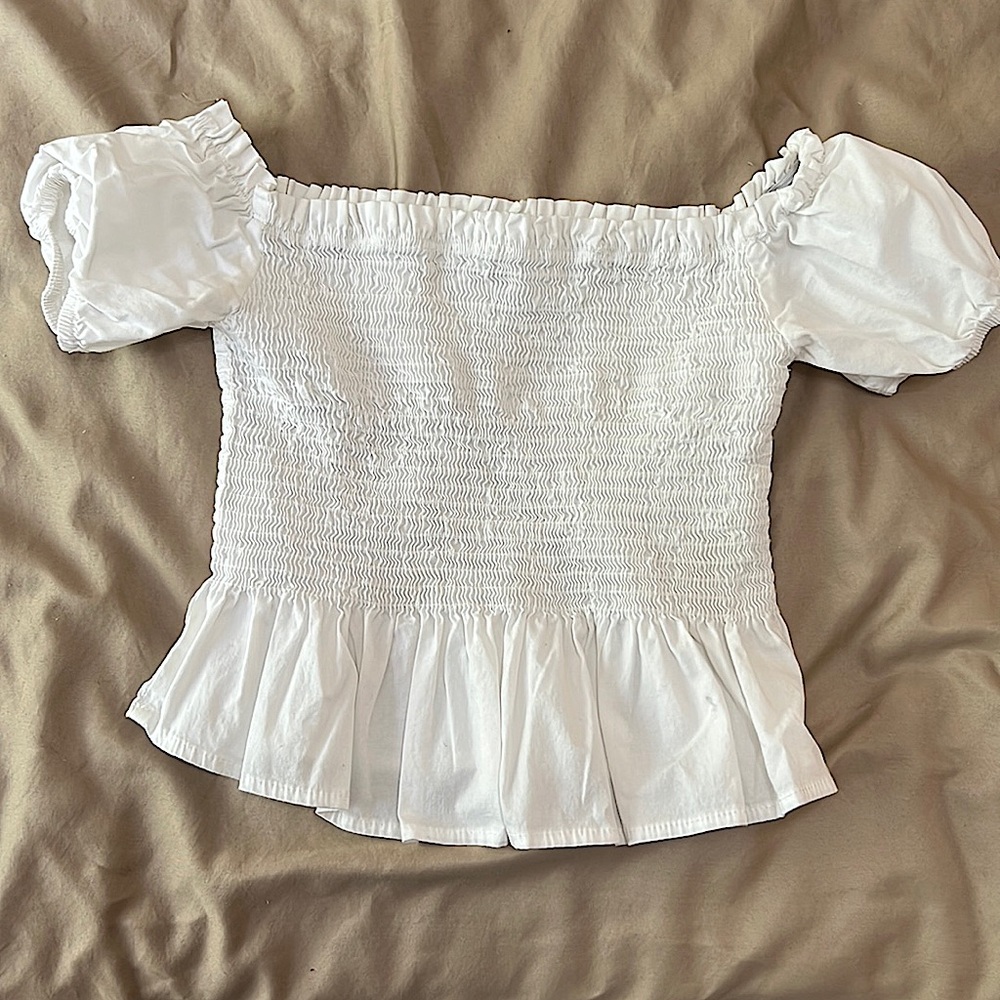 Charlotte Russe, Small, White Crop Top, minimal wear and tear